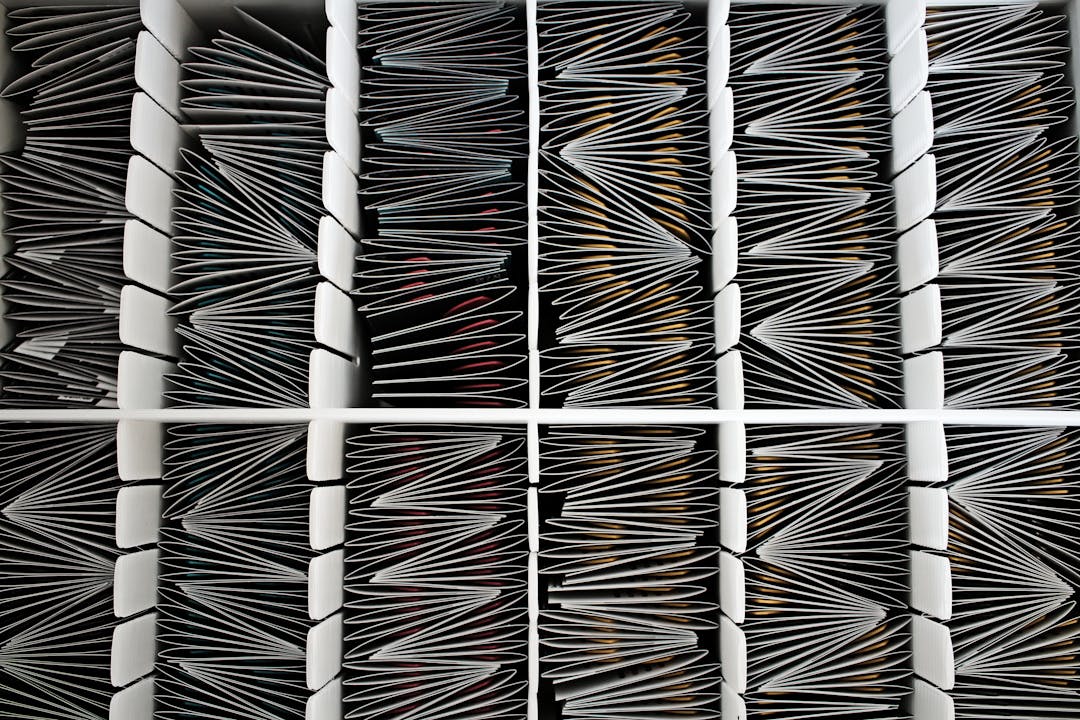 Well-organized digital file management system displayed on computer screen with labeled folders