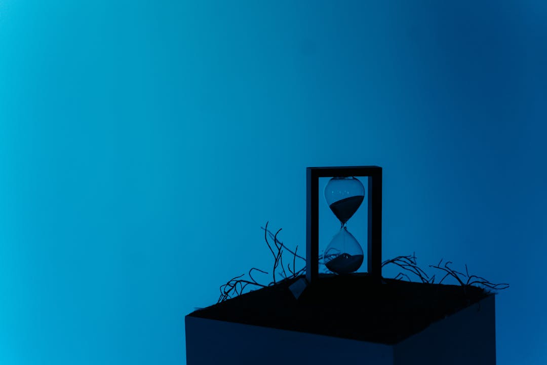 Hourglass or time-tracking visual symbolizing duration and timeline planning