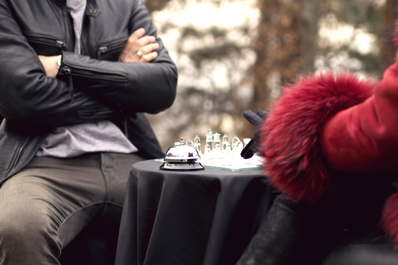 Strategic planning map with colored pins connected by strings showing relationships