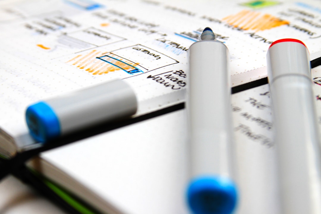 Business professional reviewing strategic planning documents at desk